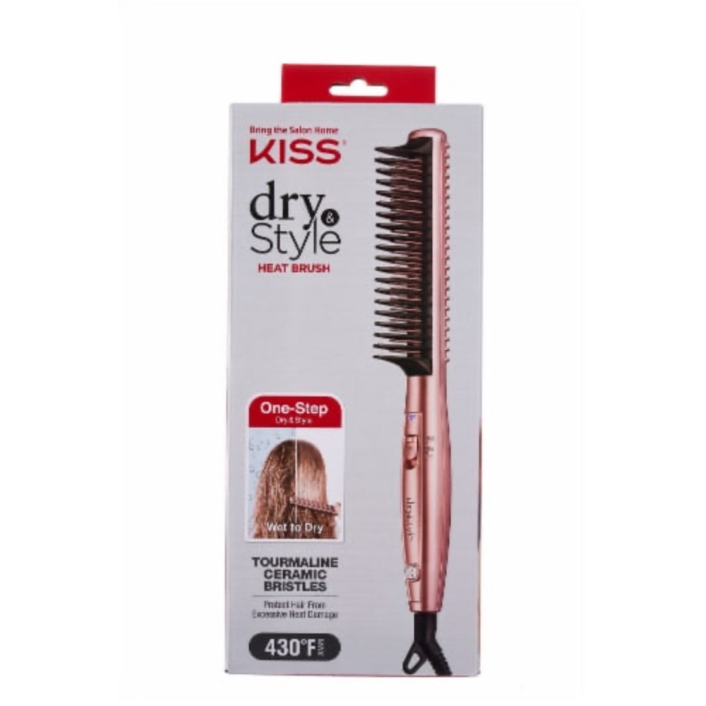 Kiss Pink Hair Heat Brush Styling Tools
